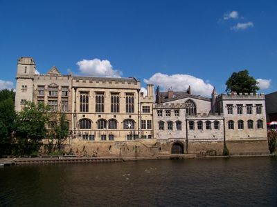 The York Guildhall, which sits on the banks of the River Ouse in northeastern England, is currently undergoing a major renovation. 