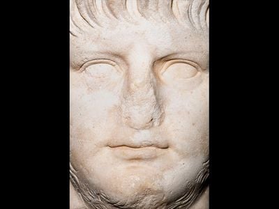 A portrait in marble of the emperor, circa A.D. 60.