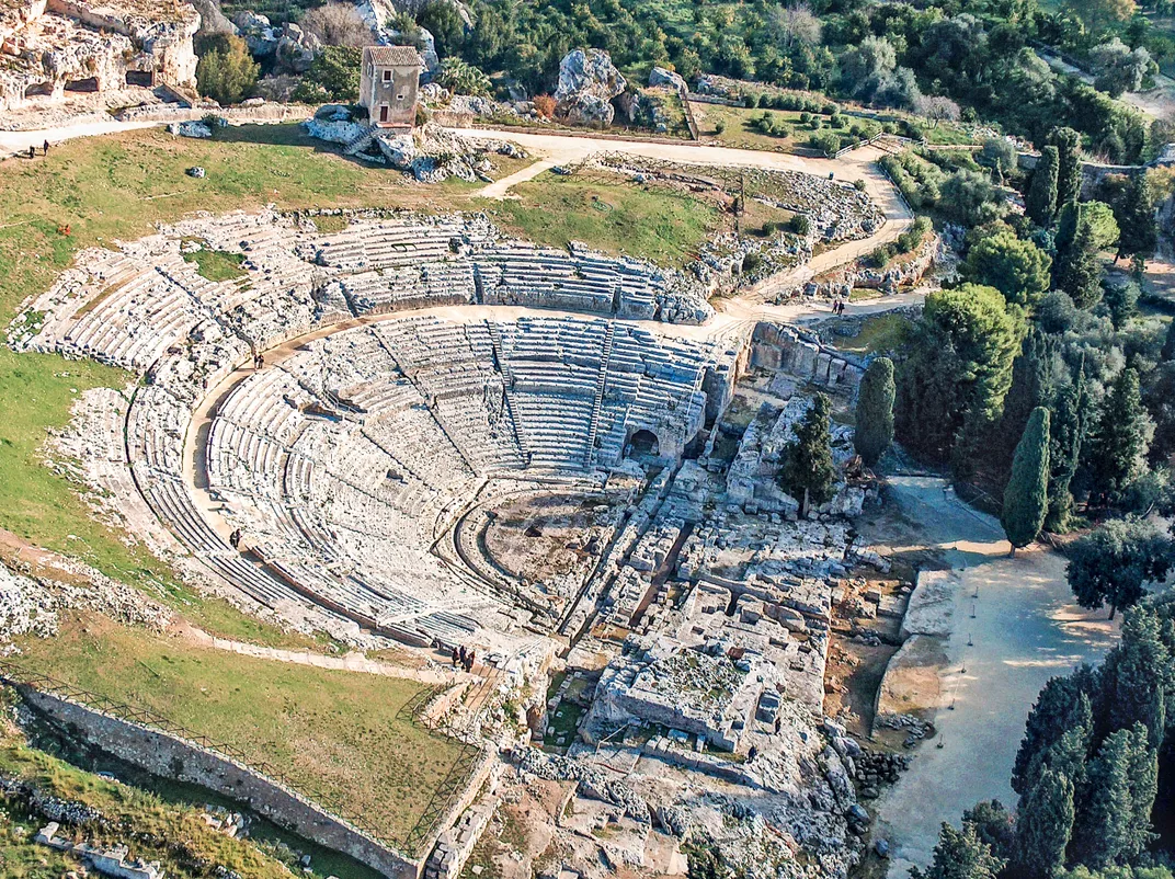 The immense theater in Syracuse, Sicily