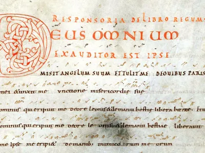 A page of a manuscript of Gregorian chants
