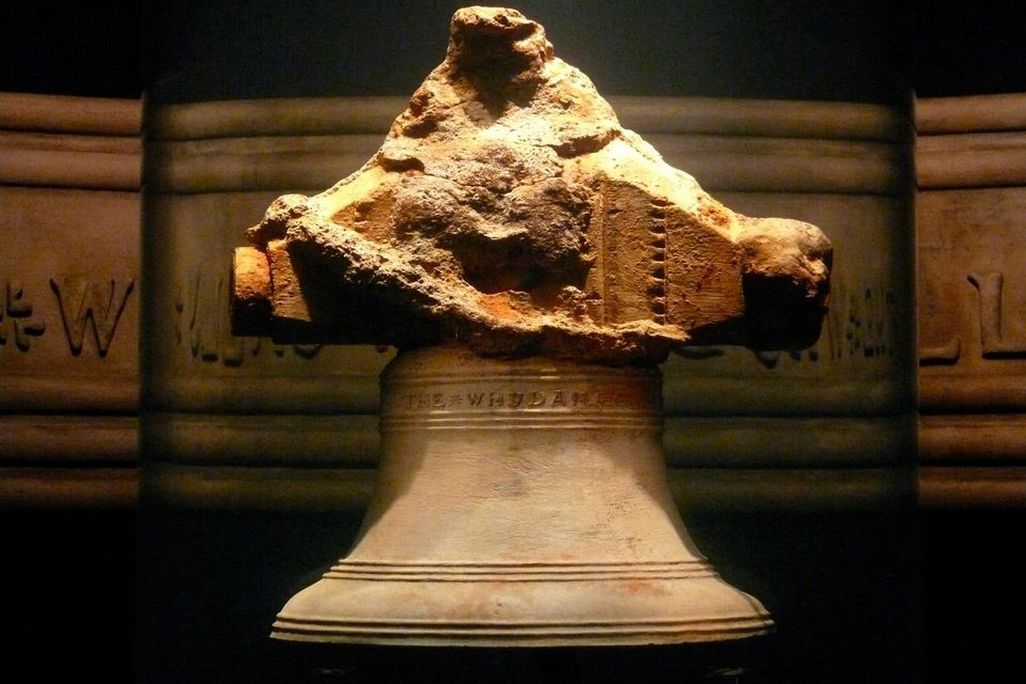 Bell recovered from the wreck of the pirate ship