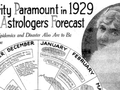1928 article about astrologers predicting that 1929 will be a year of prosperity