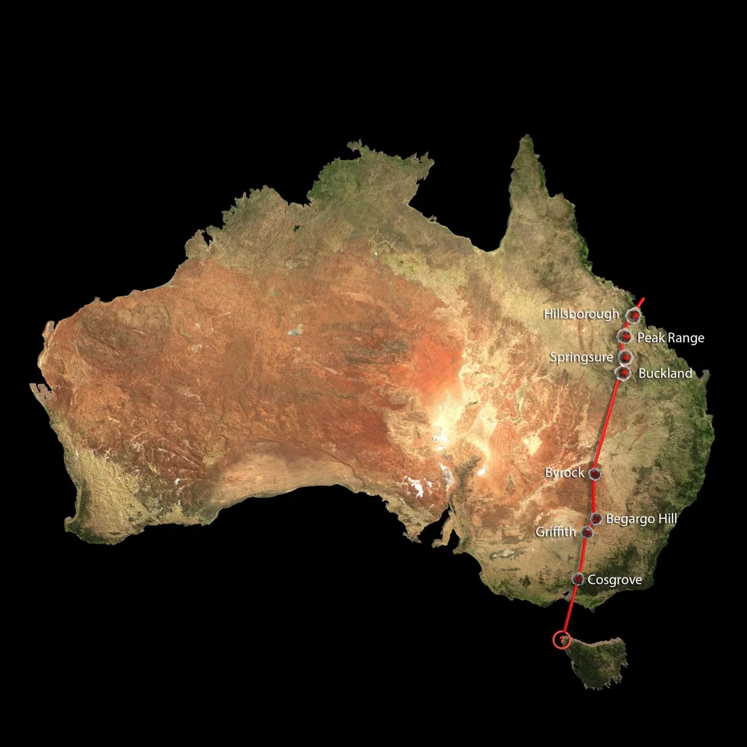 The Cosgrove Volcano Track (Drew Whitehouse, NCI National Facility VizLab)