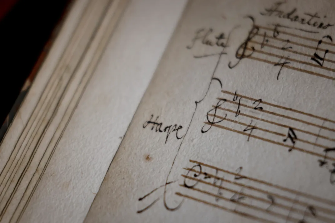 Close-up of manuscript