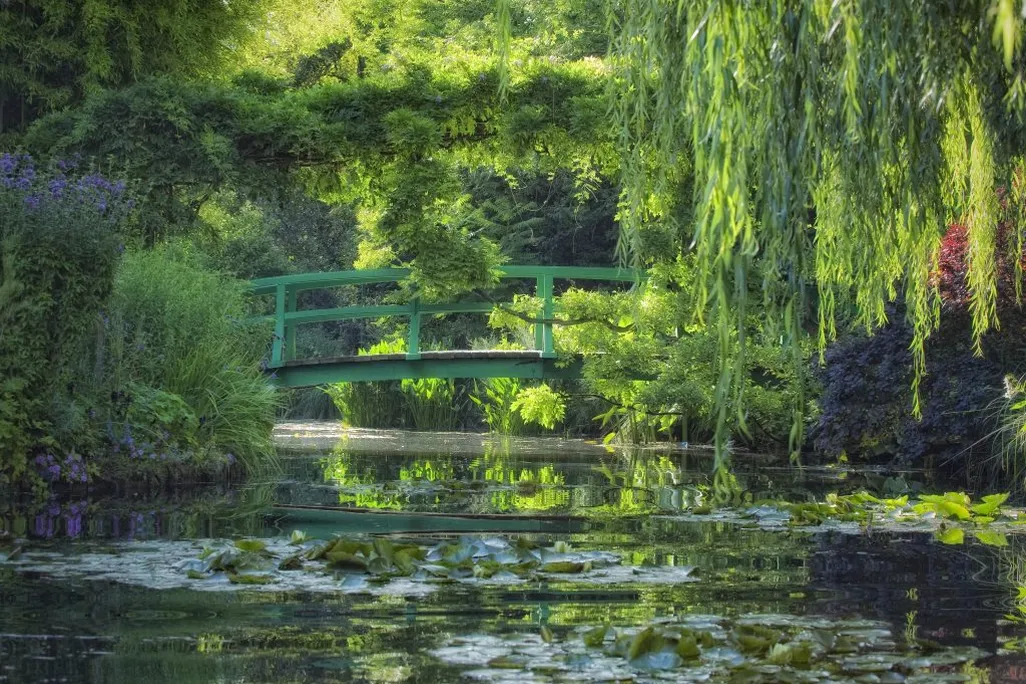 A view of the bridge in Claude Monet's gardens in Giverny