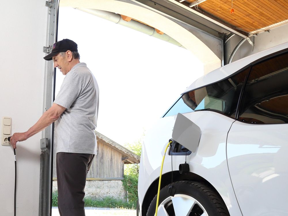 Most garages can double as EV charging stations.