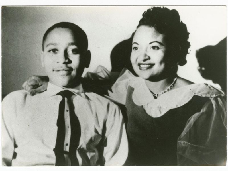 Emmett Till with his mother, Mamie Till Mobley