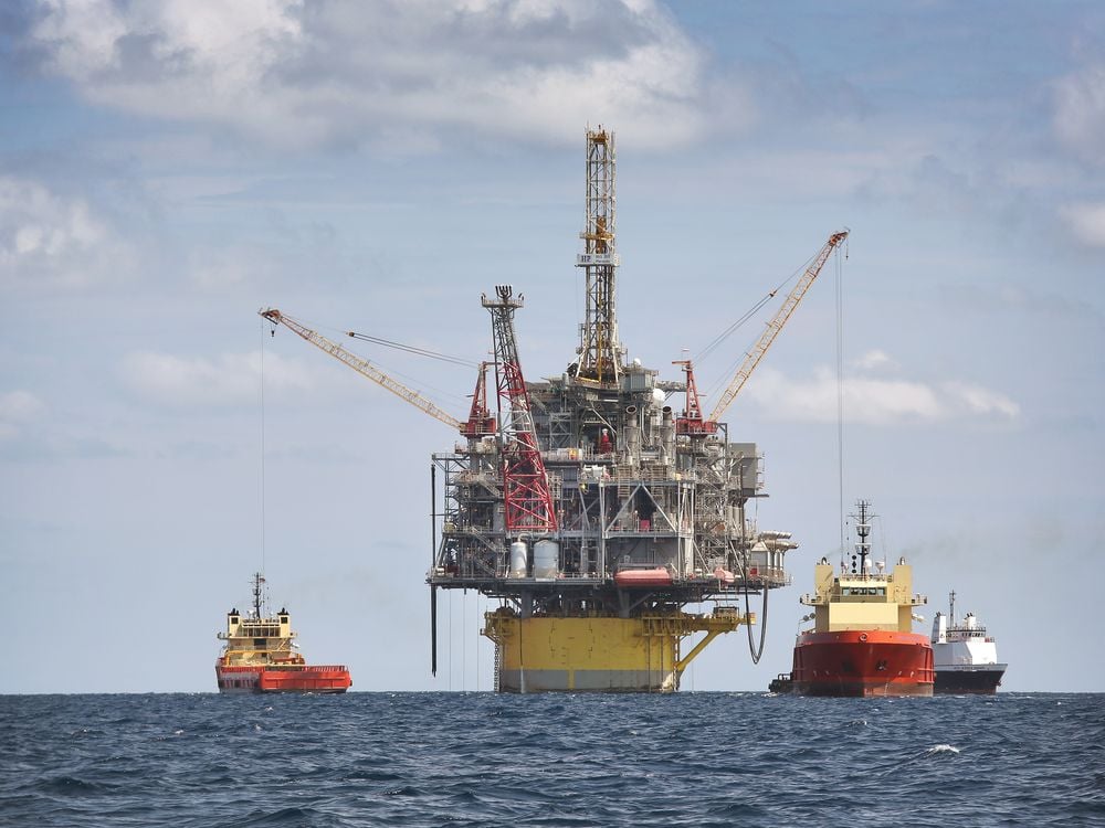 An offshore drilling and production platform in the Gulf of Mexico