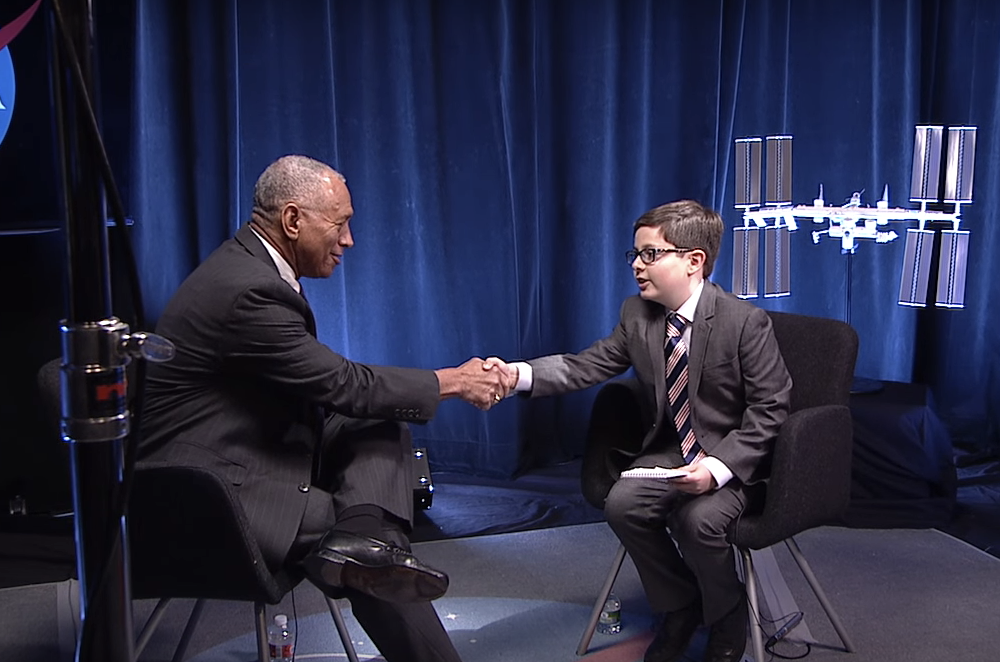 kid interview at NASA