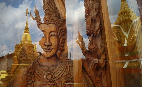 Wat Yai Rom Reflection, Bangkok, Thailand thumbnail