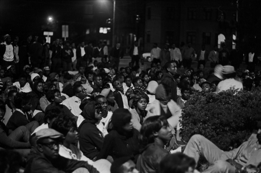 students at a teach-in in Tuskegee, Alabama