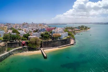 An aerial view of San Juan, Puerto Rico