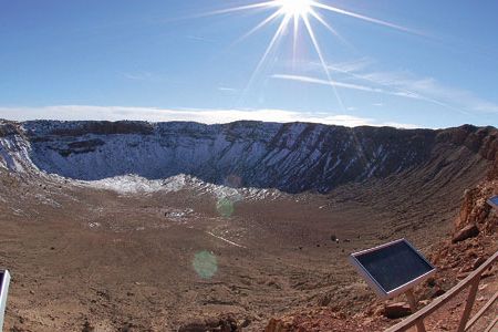 Fifty thousand years ago, the mile-wide Meteor Crater was formed when a meteorite 150 feet across smacked into Arizona. Is another like it headed our way?