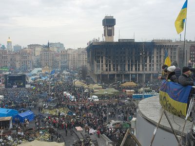Ukraine's Independence Square February 23
