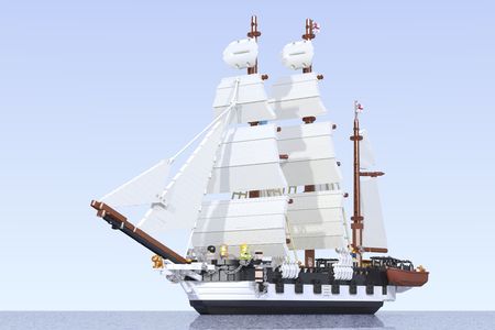 One LEGO master is proposing this tiny version of the HMS Beagle.