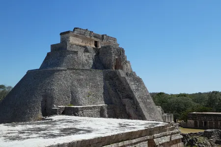 The Pyramid of the Magician stands over 100 feet tall and contains five different temples built in succession. 