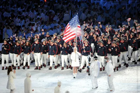 United States athletes at the Opening Ceremony of the 2010 Winter Olympics. 