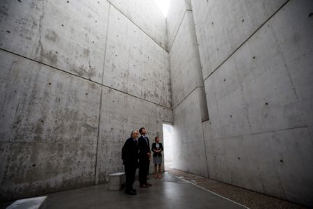 Prime Minister Justin Trudeau visiting Canada's new National Holocaust Monument last week