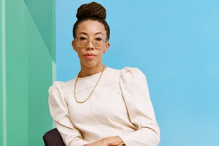 Artist Amy Sherald, photographed at the Hauser & Wirth gallery in New York City.