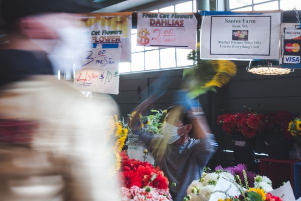 A man selling flowers at Pike's Place 3 thumbnail