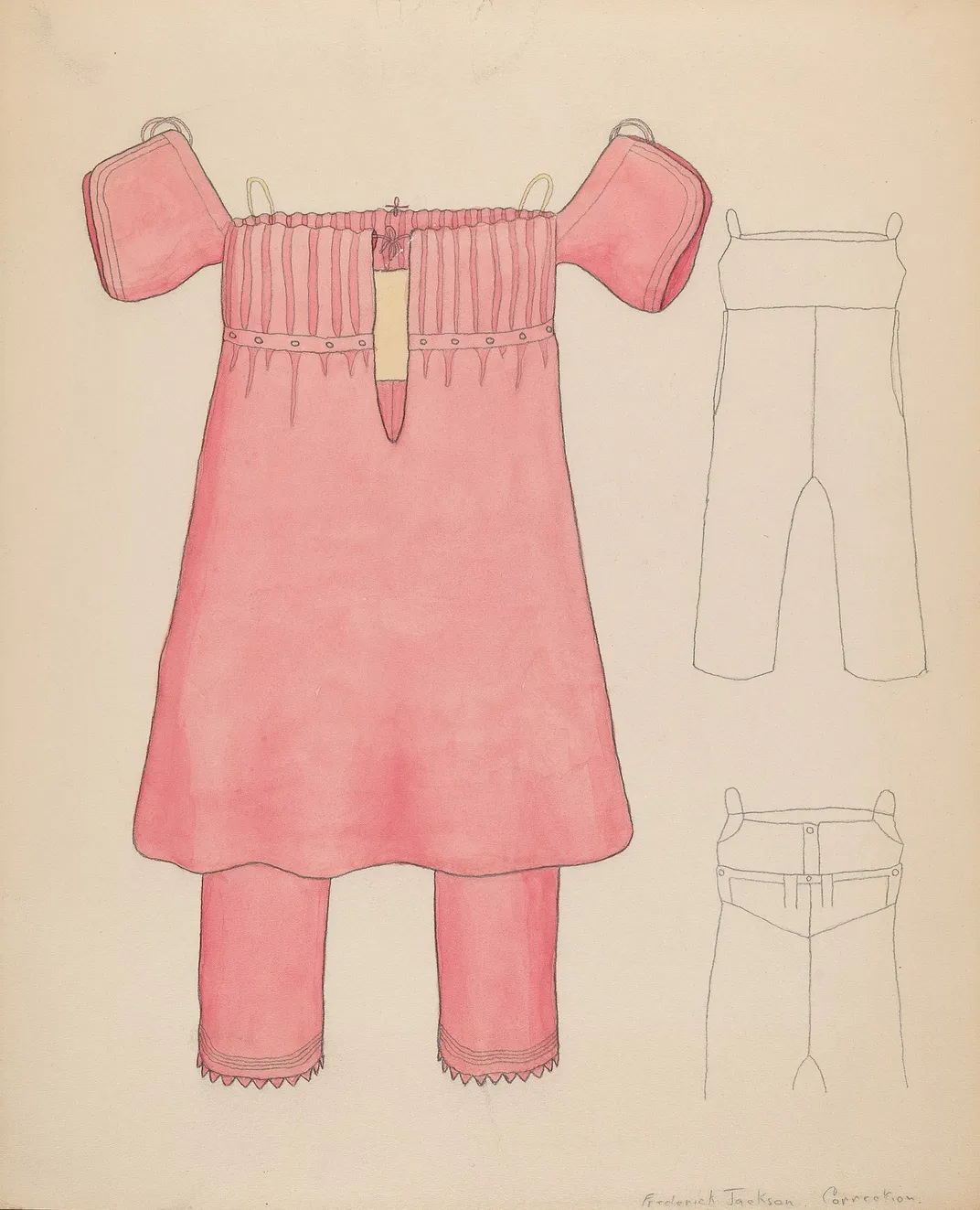 A pink boy's suit designed by Frederick Jackson, circa 1936