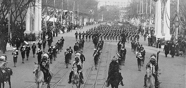 Six Indian chiefs at President Roosevelts 1905 Inaugural parade