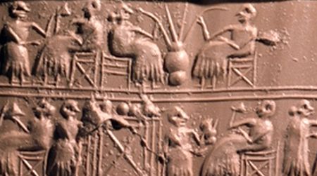 Lapis lazuli cylinder seal