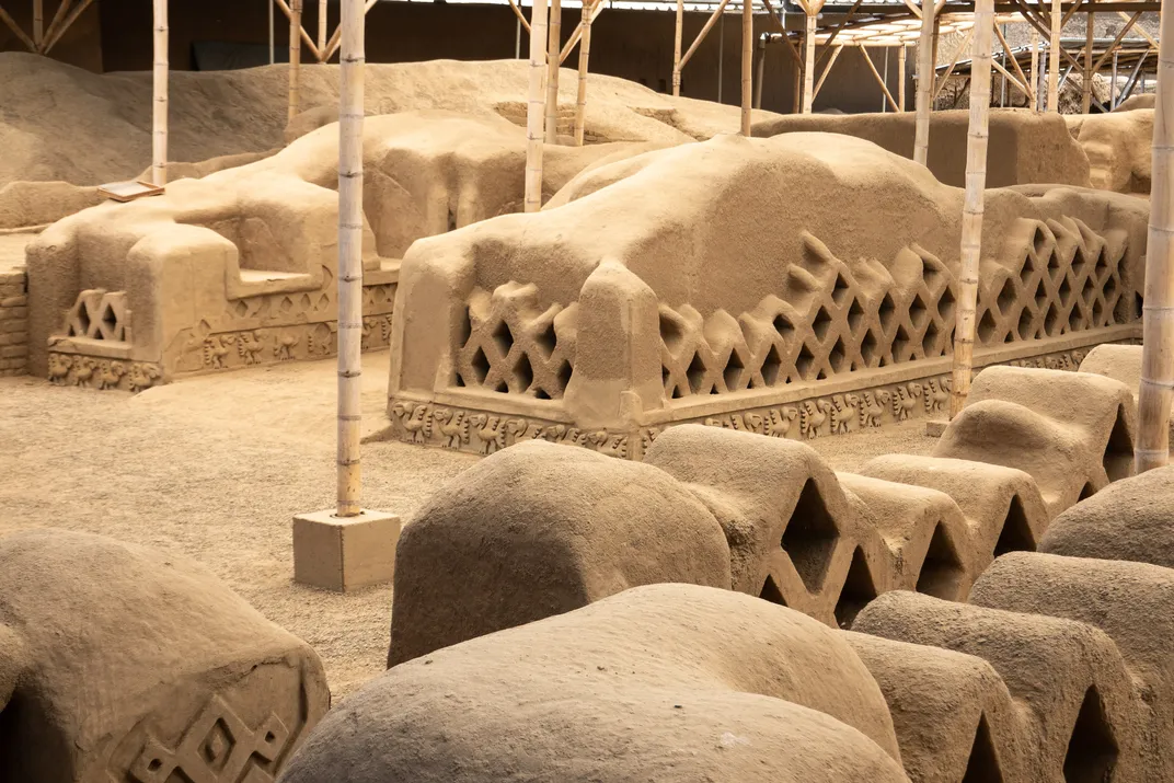 The ruins of a Chimú palace in Chan Chan