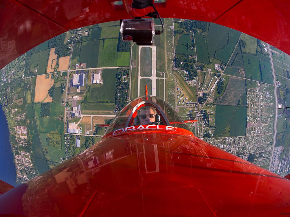 Tucker flies above Oshkosh