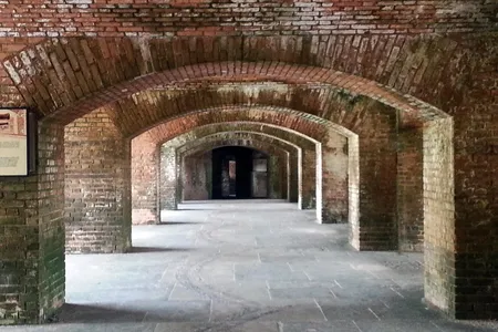 Vacant casemates became open-air cells for more than 500 inmates serving time for desertion, mutiny, murder and other offenses.