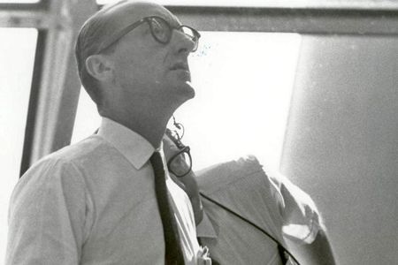 George Mueller follows the progress of the Apollo 11 mission in July 1969.