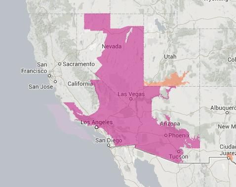 A map of the affected regions.