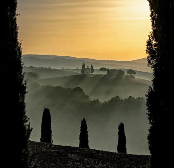 Chapel Vitaleta in the mist thumbnail