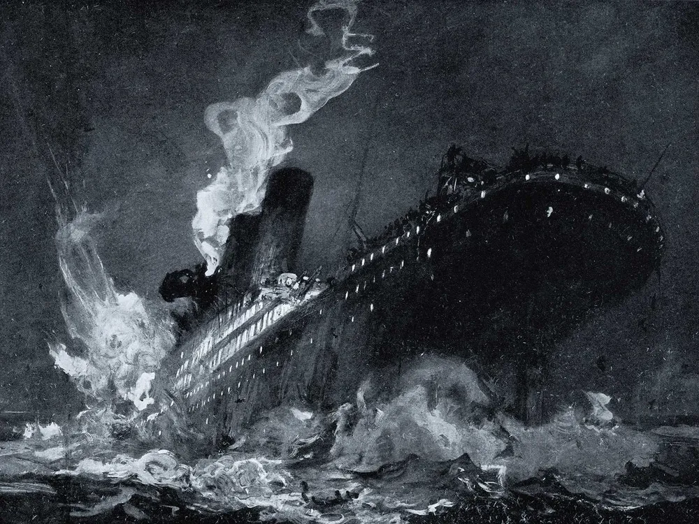 Titanic Sinking Illustration