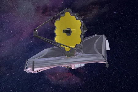 An artist's rendering of the James Webb Space Telescope.