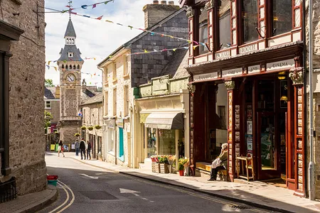 Richard Booth's Bookshop on Lion Street in Hay-On-Wye, Wales