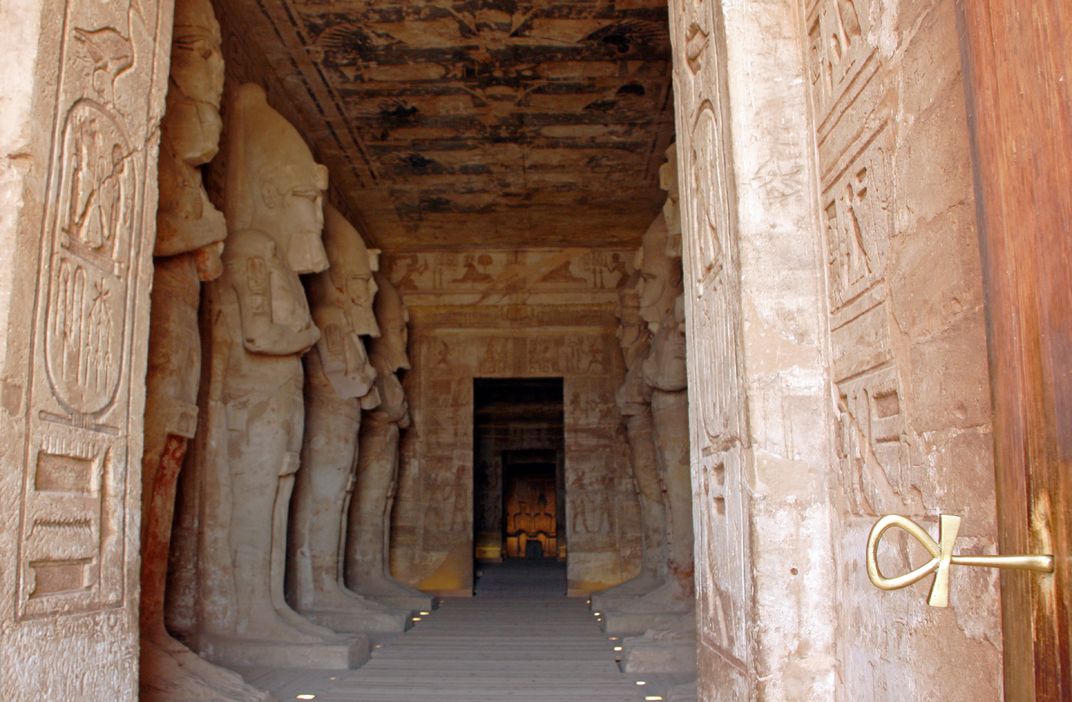 Temple at Abu Simbel, Egypt. No cameras are allowed inside so I got as