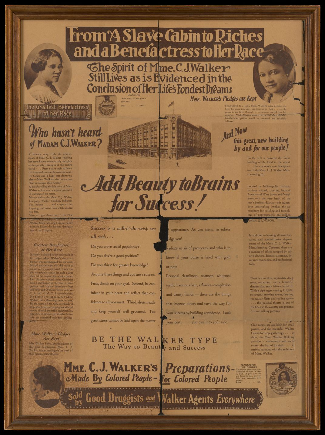 Advertisement for Madam C. J. Walker products