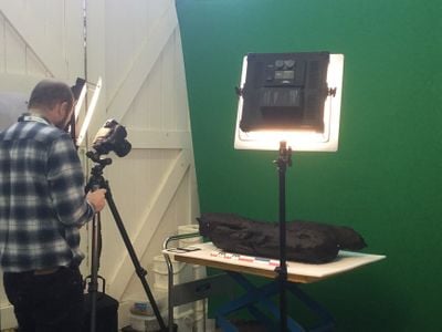 David Andrews of Historic England undertakes photogrammetry of the 6,000-year-old artifact.