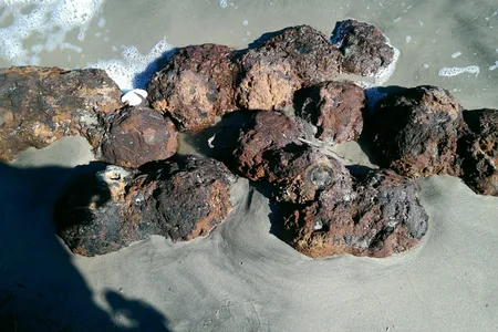 A set of Civil War-era cannonballs were uncovered on a South Carolina beach after Hurricane Matthew.