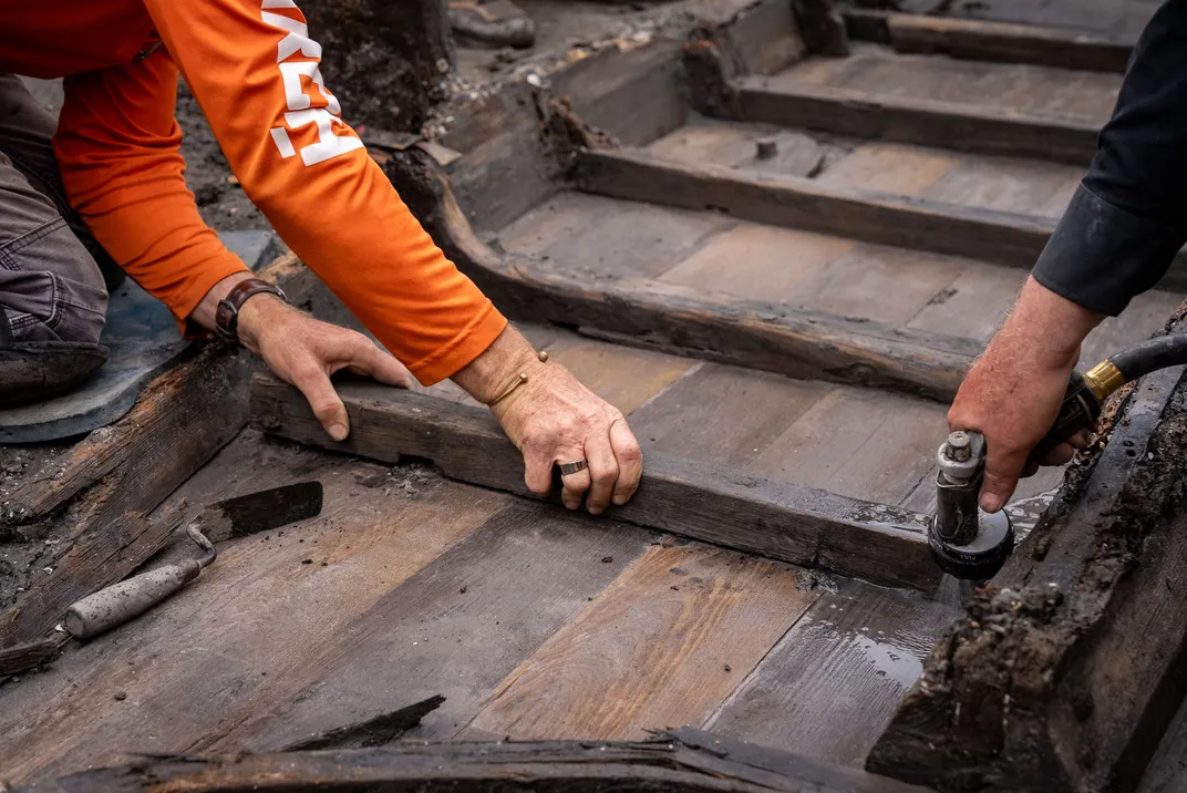 18th century ship's wooden floor