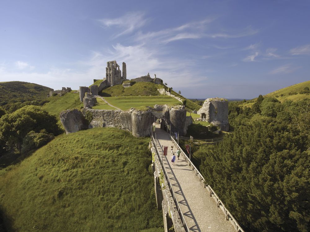 Corfe Castle from the main bridge