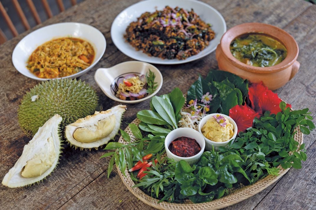 a plate of Malaysian food