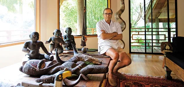 Paul Theroux at his home in Hawaii