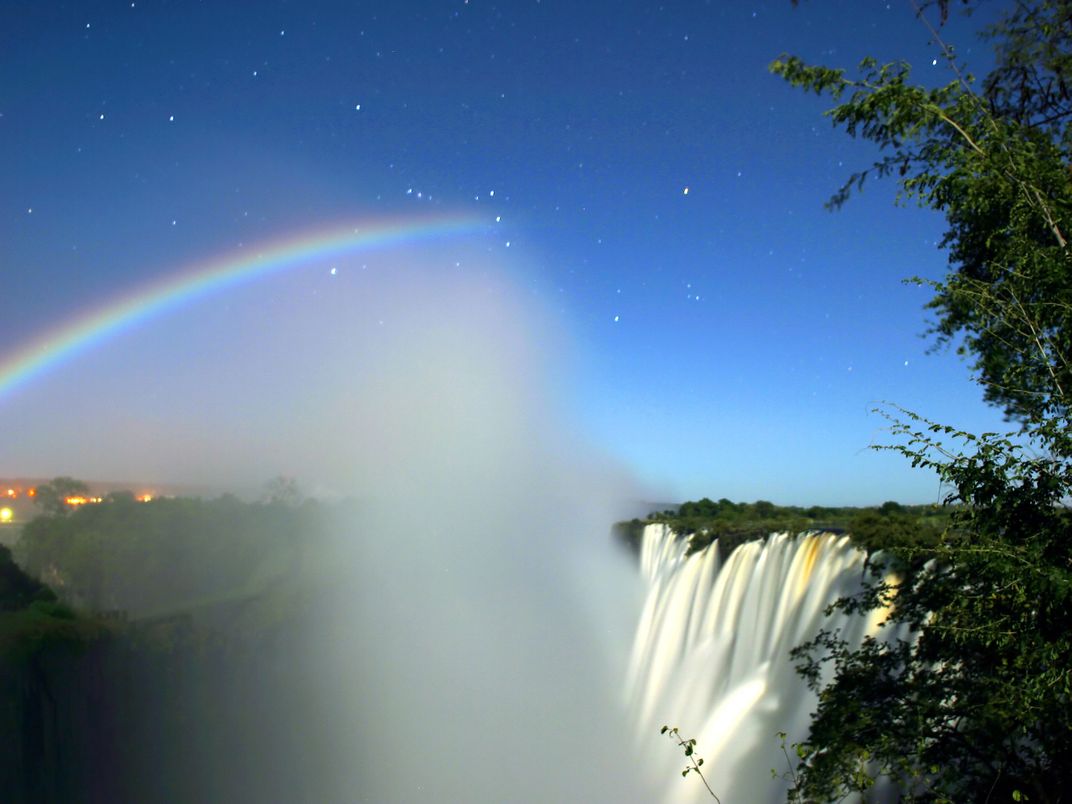 Moonbow at Victoria Falls