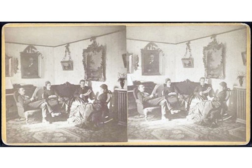 Parlor scene of G. Burk, Warwick, New York