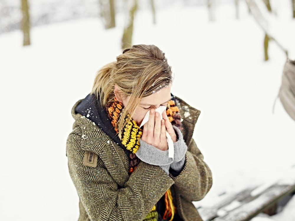 woman with a cold