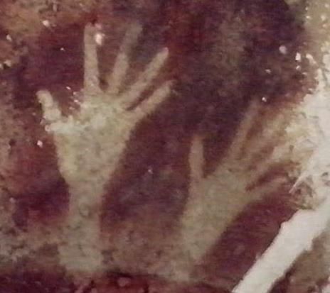 Cave of Pettakere, Bantimurung district (kecamatan), South Sulawesi, Indonesia. Hand stencils estimated between 35,000–40,000 BP