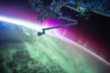 The aurora as seen from the International Space Station.
