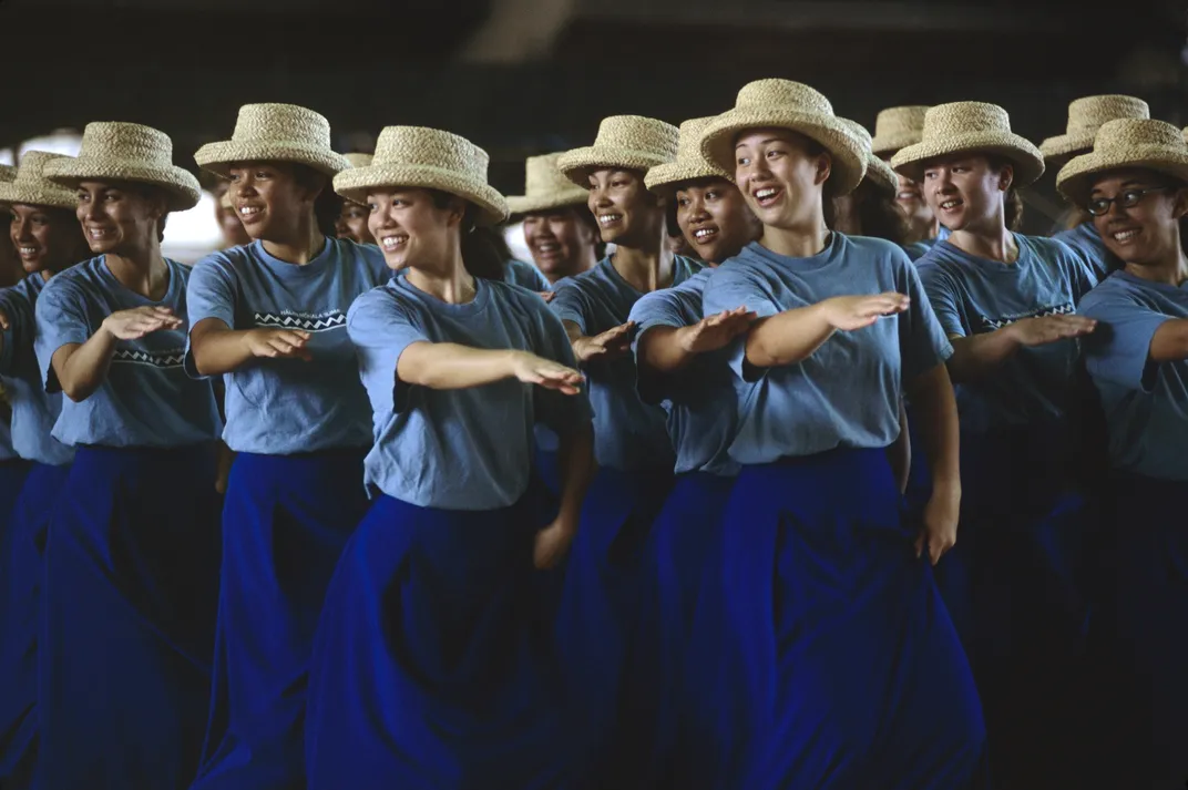 hula dancers at Merrie Monarch Arts and Crafts Fair in Hawaii